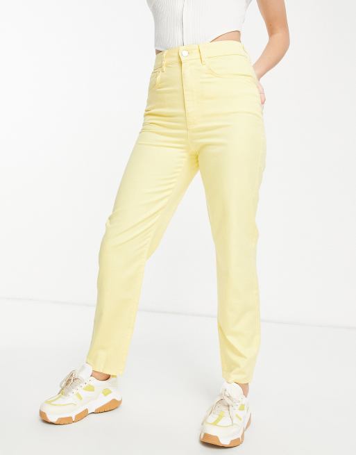 Yellow mom hot sale jeans