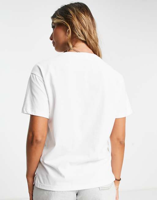 Mango - Hæklet T-shirt med lomme med blomster i hvid, 2 af 4
