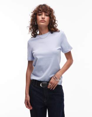 Mango - Hochwertiges T-Shirt in Hellblau