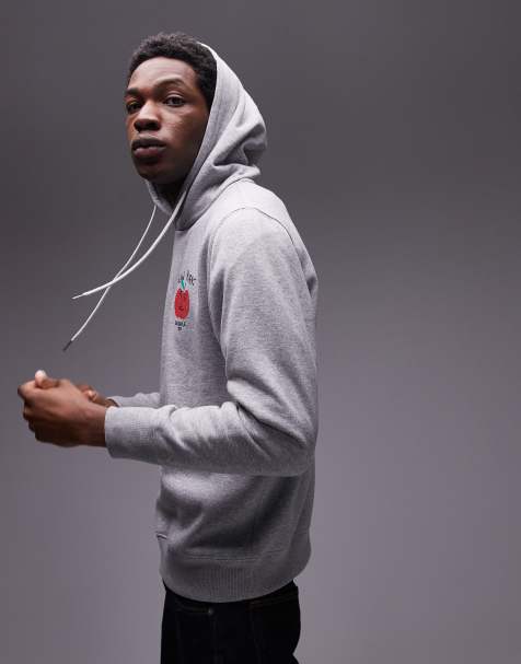 Mango - Hoodie met 'New York Big Apple' print in grijs - view 1