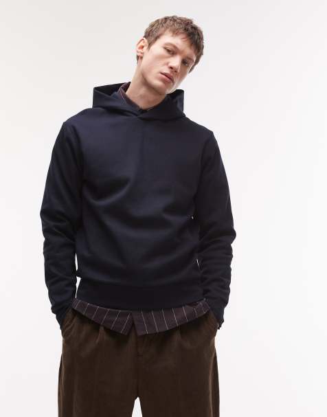 Mango - Hoodie met print in marineblauw - view 1