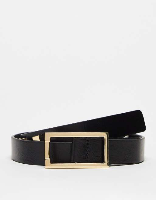 Mango hook belt in black | ASOS