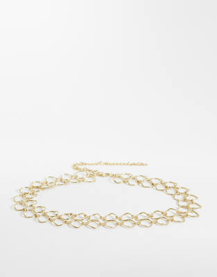 Mango Hoop Chain Belt In Gold