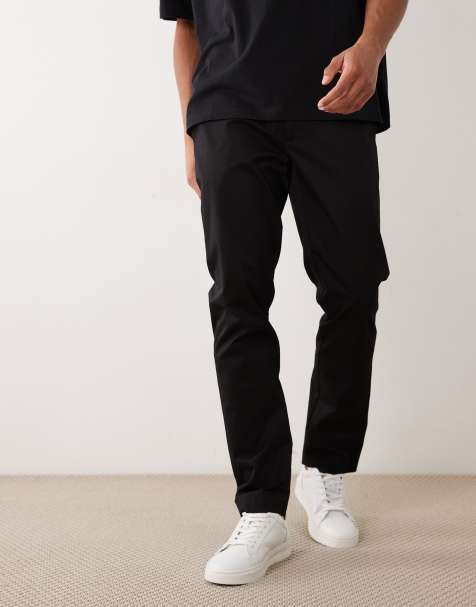 Mango – Hose in Schwarz mit hohem Baumwollanteil, regulärer Passform und Bundfalten - view 1