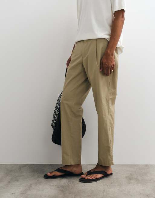 Mango Hose mit geradem Schnitt in Beige, 2 von 5