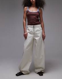 ARKET rib jersey vest top in white