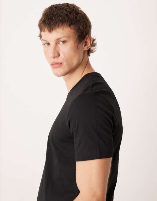 Mango - Hvid afslappet T-shirt med V-hals, 4 af 5