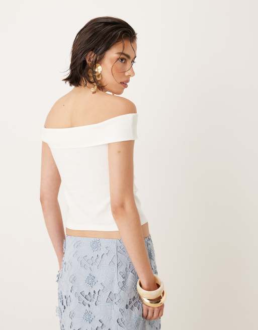 Mango - Hvid bardot-top , 3 af 4
