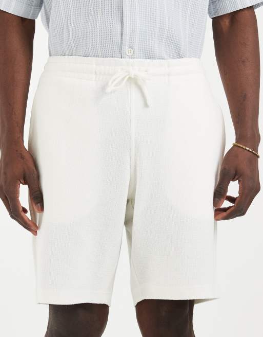 Mango - Hvide shorts i bomuldsrig strik med tekstur, 5 af 5