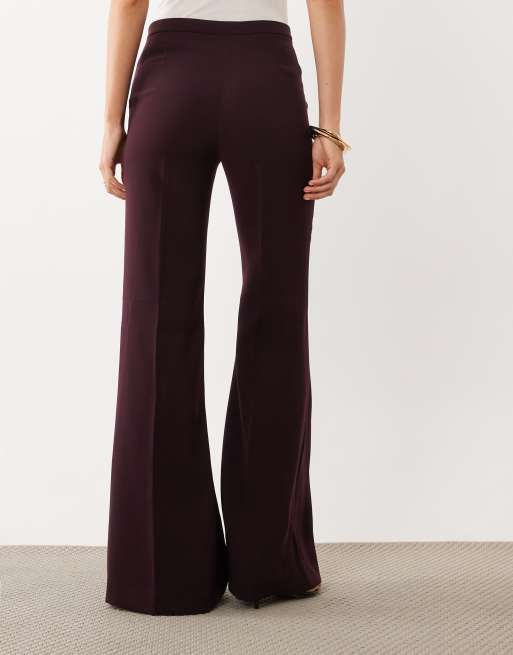 Mango Iguana tailored flared pants in maroon - part of a set , 4 of 5