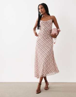 Mango Illo Asymmetric Hem Midi Skirt In Pink