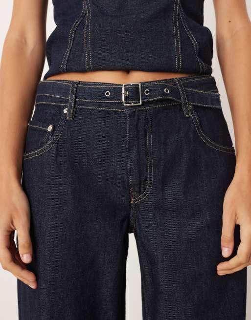 Mango – Indigoblå, raka jeans i 100% bomull, del av set, 5 av 5
