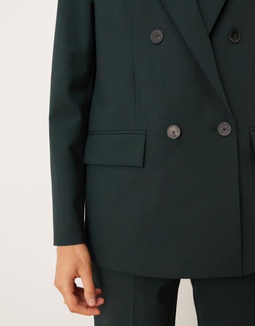 Mango - Irese - Blazer sartoriale verde bosco in misto lana in coordinato, 3 di 4
