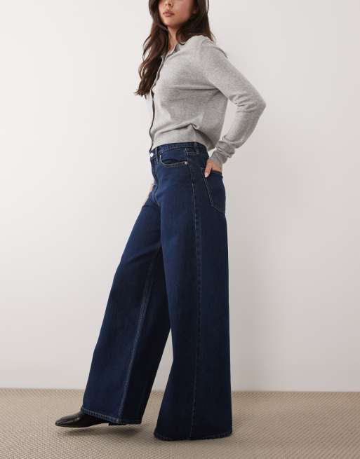 Mango Iris 100% cotton baggy jean in dark blue, 3 of 5