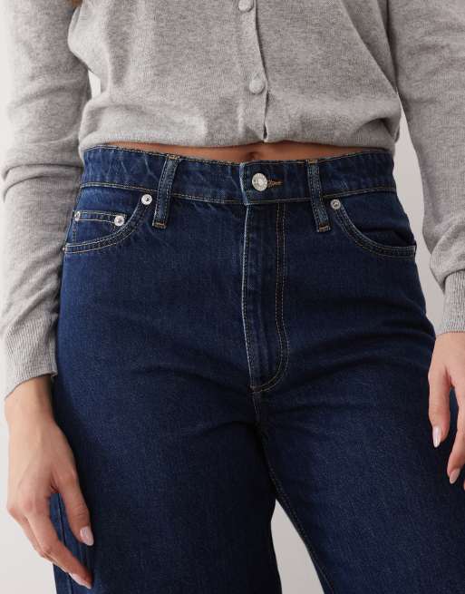 Mango – Iris – Mörkblå, baggy jeans i 100% bomull, 5 av 5