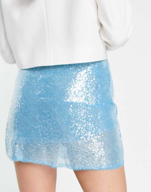 Baby blue 2025 glitter skirt