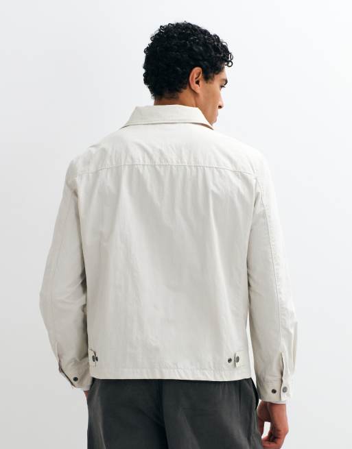 Mango Jacke mit hohem Kragen und durchgehendem Reißverschluss in Cremeweiß, 4 von 5