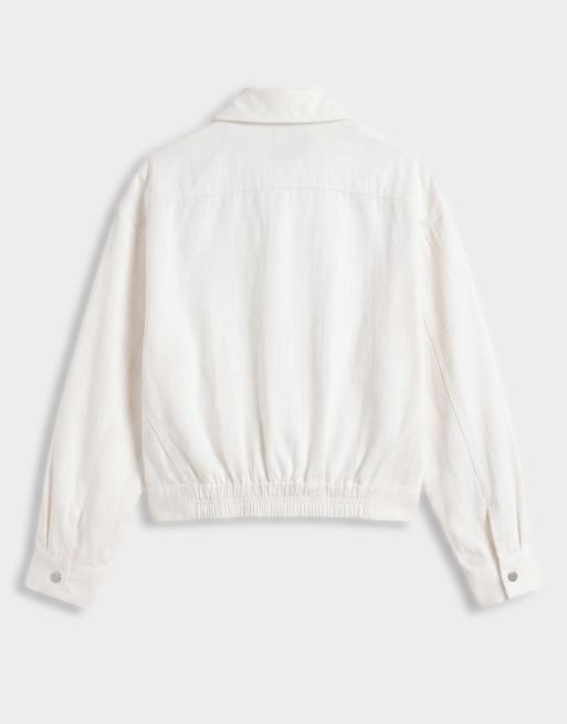 Mango Jacke mit Stehkragen in Weiß, 6 von 7