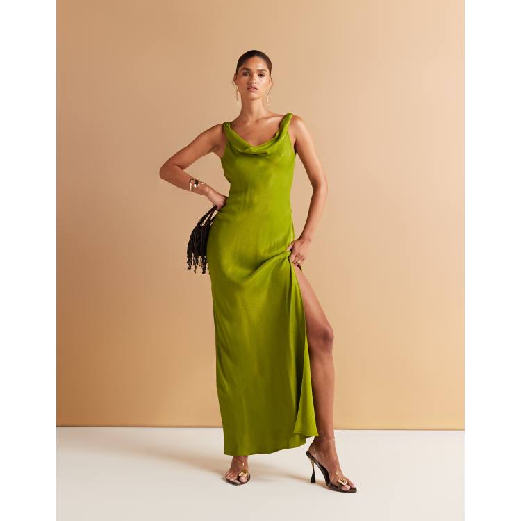 MAC DUGGAL SALE サテン Vネック スリット入り ロングドレス 緑 楽天市場】緑 ロングドレスの通販