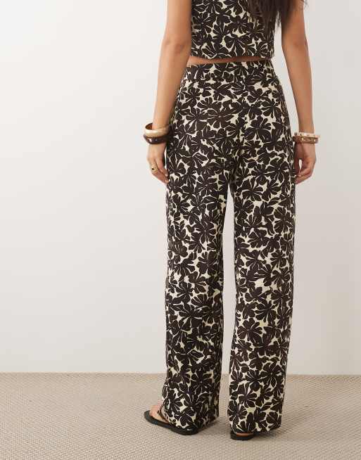 Mango Jamie tailored pants in beige floral print - part of a set, 3 of 5