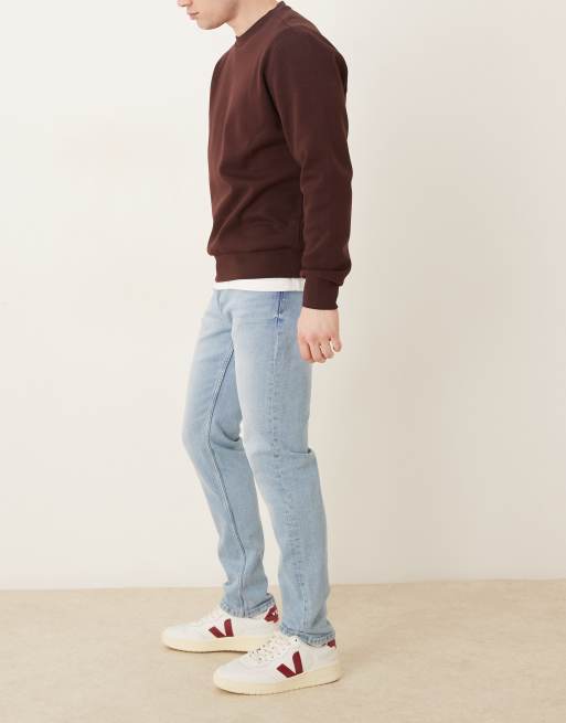 Mango Jan cotton rich straight jean in light blue, 3 of 5
