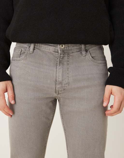 Mango – Jan – Sprane szare jeansy z prostymi nogawkami, 4 z 5