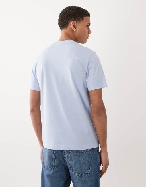 Mango – Jasnoniebieski dopasowany T-shirt z bawełny 100%, 5 z 5