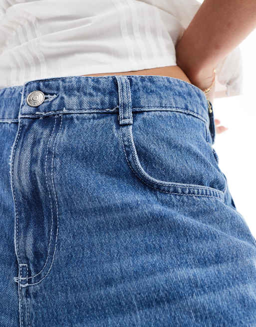 Mango – Jasnoniebieskie szorty jeansowe bermudy o wydłużonym fasonie, 3 z 5