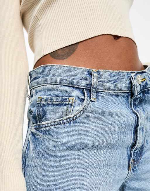 Mango - Jean décontracté à taille basse et déchirures - Bleu moyen, 3 de 3