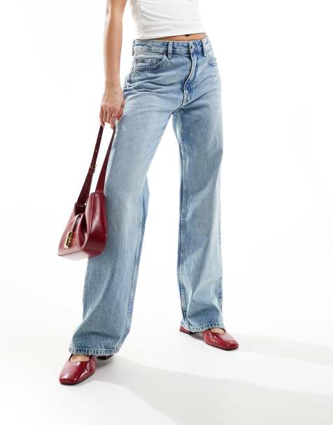 Mango - Jean droit à taille mi-haute - Bleu clair - view 1