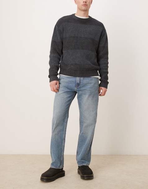 Mango - Jean droit - Bleu moyen délavé - view 1