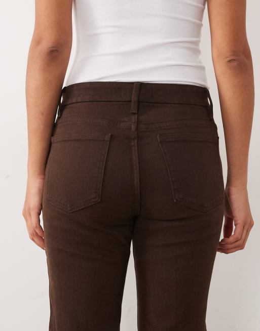 Mango jean évasé couleur chocolat, 4 de 5