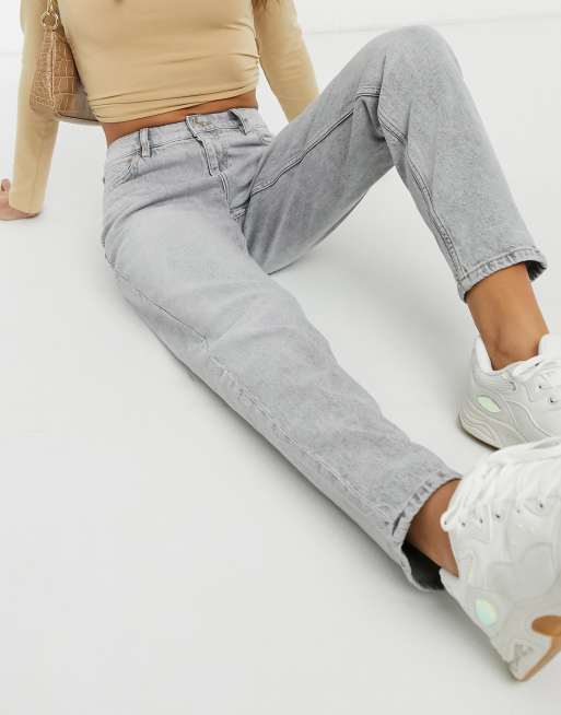 werkelijk Voorzien zaad Mango - Jean mom slim - Gris clair délavé | ASOS