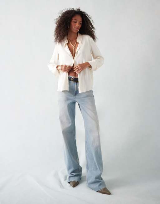 Mango - Jean slim décontracté - Bleu clair