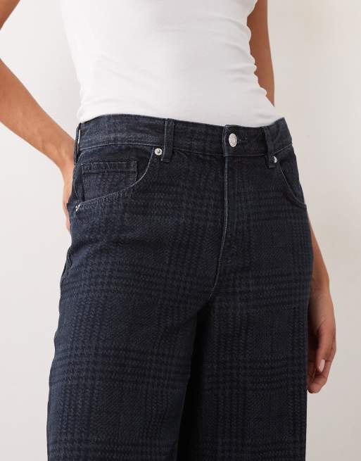 Mango jeans dritti a quadri indaco, 5 di 5