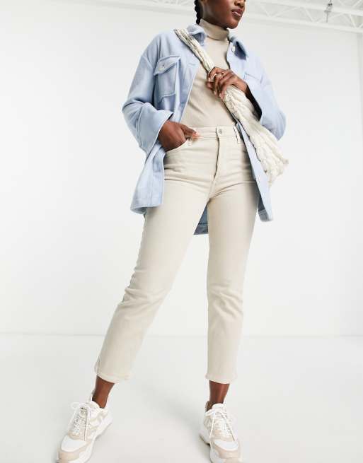 Mango - Jeans dritti color caramello scuro