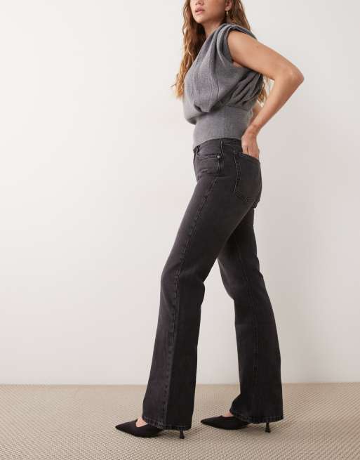 Mango jeans dritti nero slavato, 2 di 5