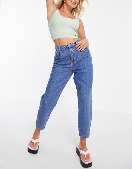 Mango - Jeans met ballonpijpen in blauw