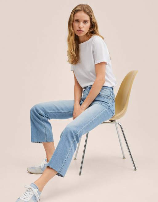 MNG Jeans met rechte pijpen blauw casual uitstraling Mode Spijkerbroeken Jeans met rechte pijpen 