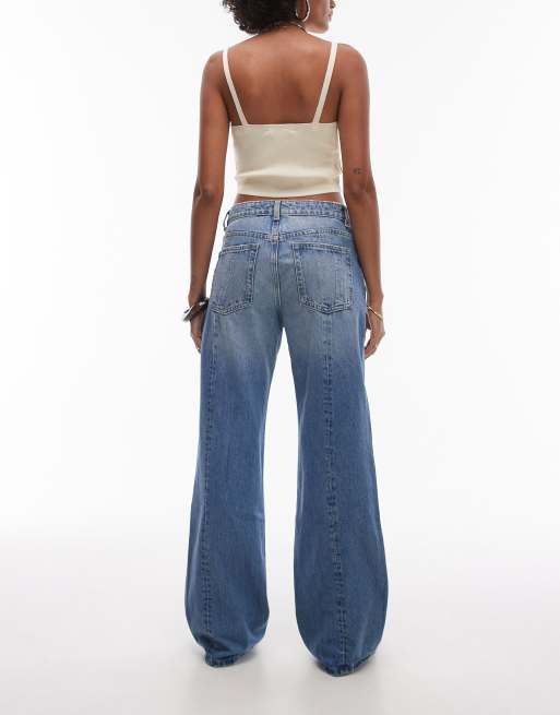 Mango - Jeans met rechte pijpen in lichtblauw met gewassen voorkant, deel van co-ord set, 2 van 5
