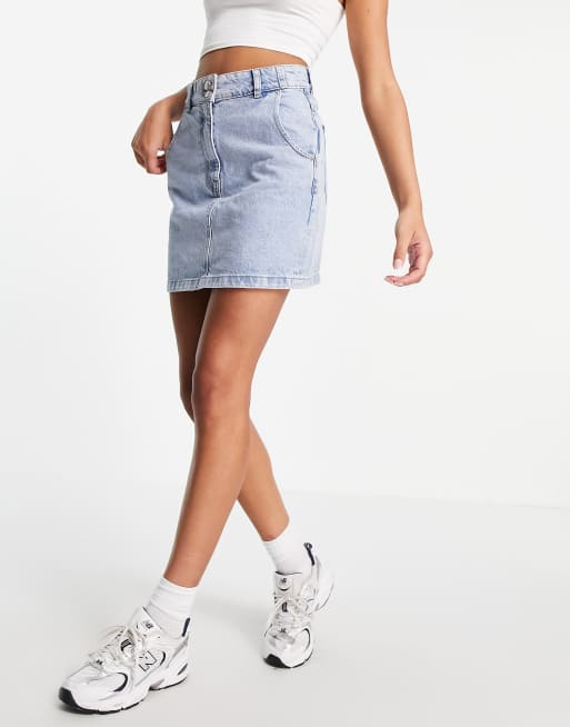 Mango – Jeans-Minirock in Blau