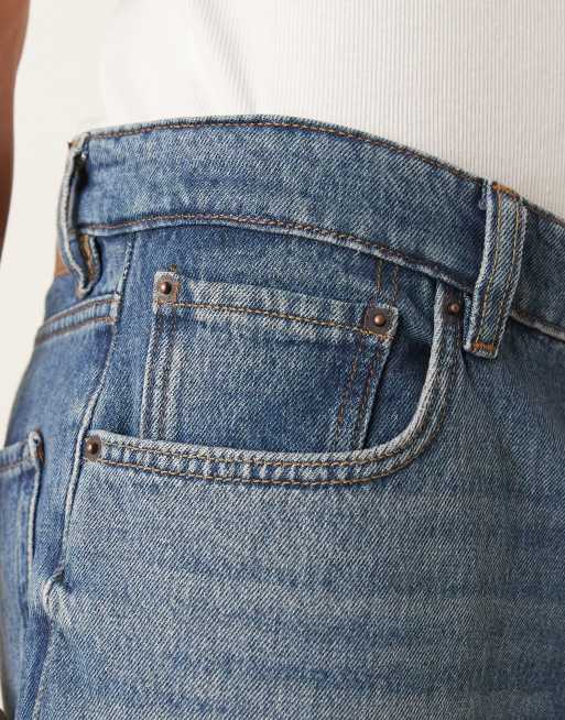 Mango – Jeansshorts in mittelblauer Waschung, 4 von 5