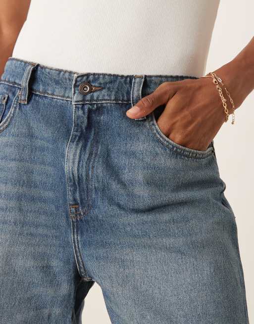 Mango – Jeansshorts in mittelblauer Waschung, 5 von 5