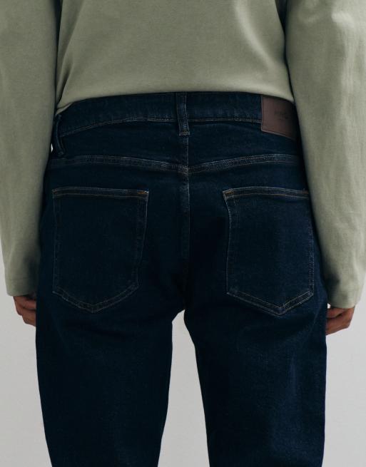 Mango jeansy slim w kolorze indygo, 5 z 5