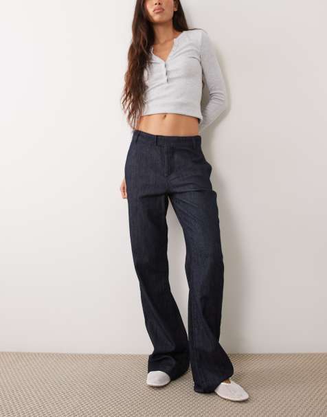 Mango jeansy w kolorze indygo - view 1