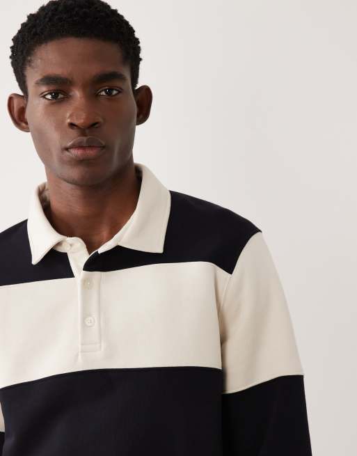 Mango jersey poloshirt in blue and white stripe, 5 of 5