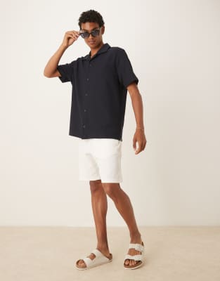 Mango jersey smart drawstring shorts in white 5590₽