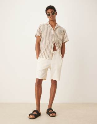 Mango jersey waffle shorts in beige 5590₽