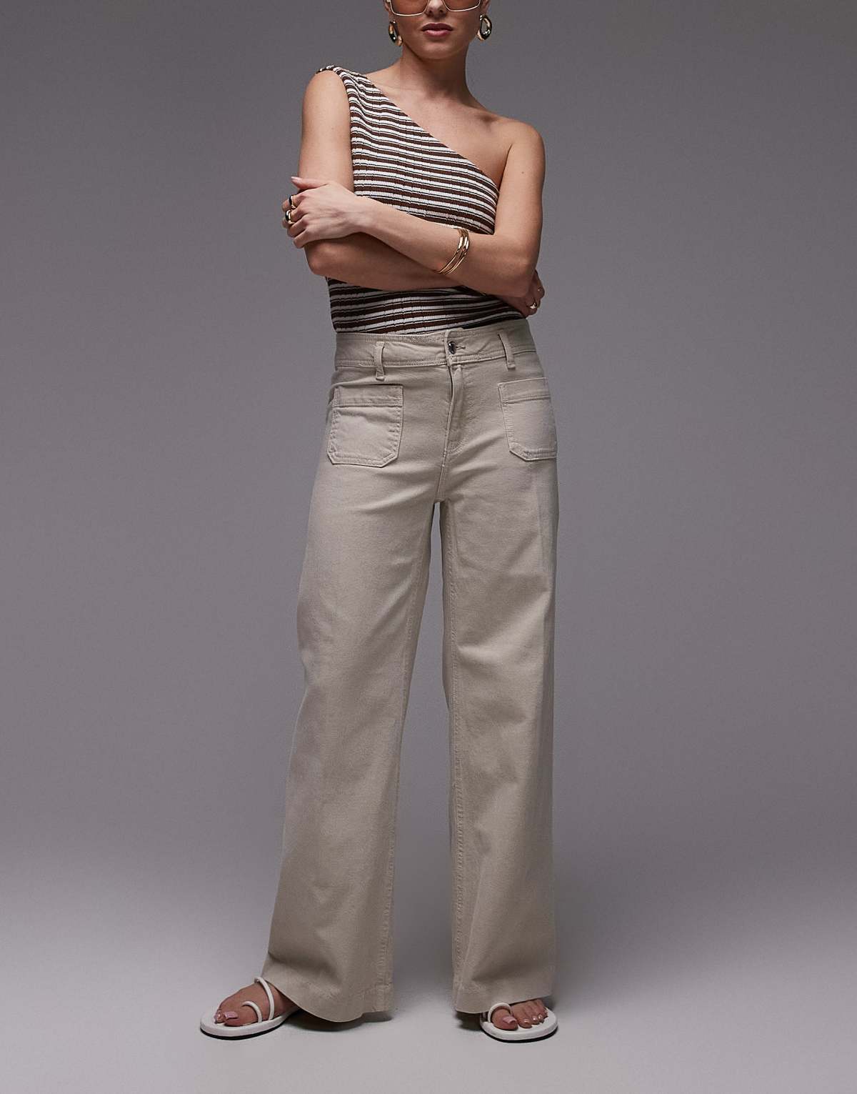 Mango Jessie front pocket straight leg jeans in ecru