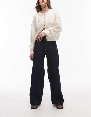 Mango - Jessie - Jeans in Dunkelblau mit Vordertaschen